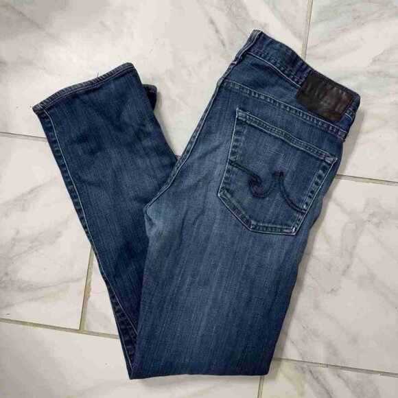 Men's Dark Blue Matchbox Slim Straight Jeans - Picture 3 of 3